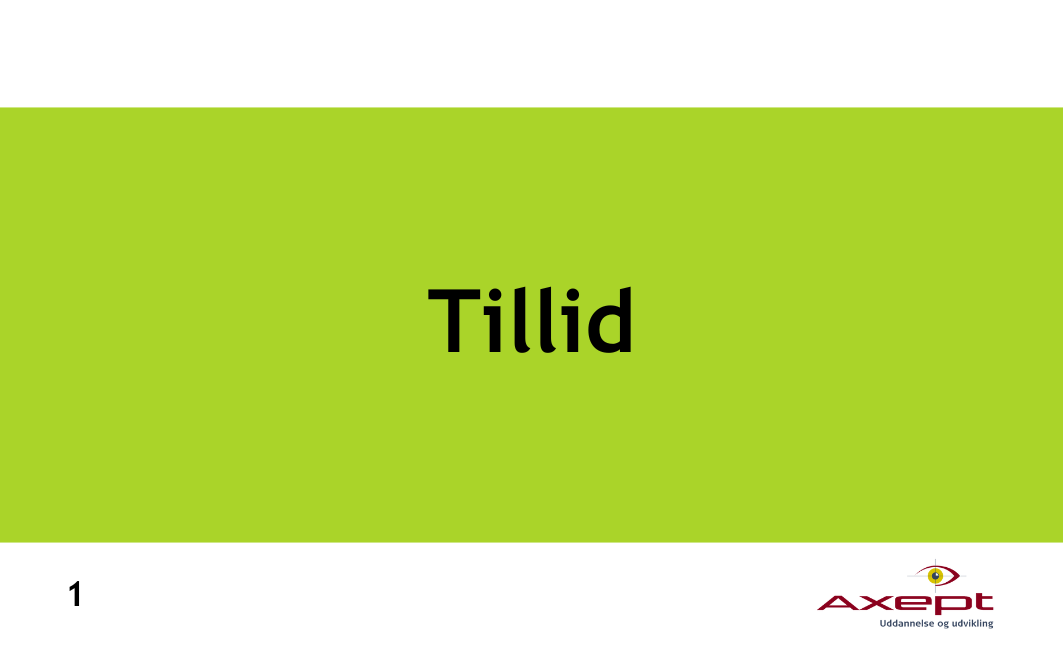 Tillid -  kort 1 og et eksempel fra sættet med de 50  forskellige refleksionsord