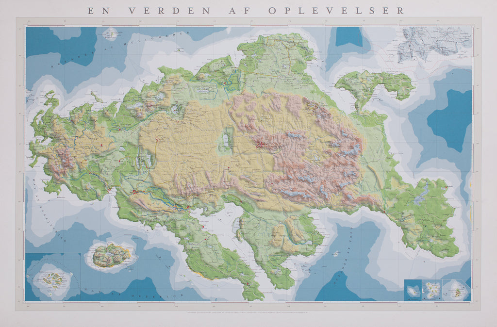 Landkortet En verden af oplevelser byder sig til med rejser til mange spændende byer og steder. Besøg Kaos City , eller måske skal du runde Glæde for at få Succes? Kortet er velegnet som et visuelt udgangspunkt til samtalen. God fornøjelse og god rejse!